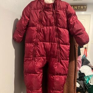 GAP Burgundy Baby Snowsuit size 18-24 months baby